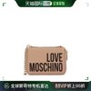 欧洲直邮lovemoschino女士，手拿包链条单肩包粉色字母印花时尚