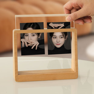 高级感创意相框摆台透明定制洗照片做成相册框加打印情侣纪念礼物