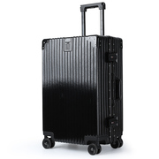 行李箱万向轮拉杆箱29英寸男大容量铝框复古直角旅行箱包 7020尊