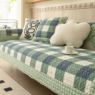 沙发垫全棉四季通用北欧纯棉布艺防滑现代简约皮套罩巾客厅坐垫子