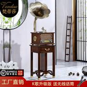 新中式复古留声机客厅大喇叭多功能黑胶唱片机简约CD机仿古音响