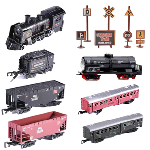 儿童古典火车头轨道加长大配件，道口铁桥轨道电动轨道火车模型玩具
