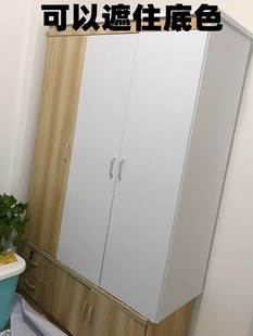 贴柜子的壁纸旧大衣柜贴纸翻新木质柜门自粘墙纸家具自粘木纹贴膜