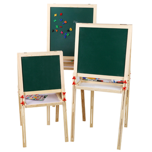 儿童画板家用小黑板支架式，双面磁性涂鸦n写字板可升降画板套装