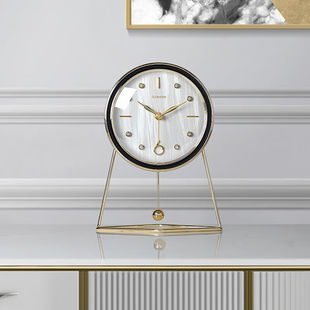 简约现代艺术台式钟表摆件桌面台钟静声时尚座钟客厅家用坐钟座钟
