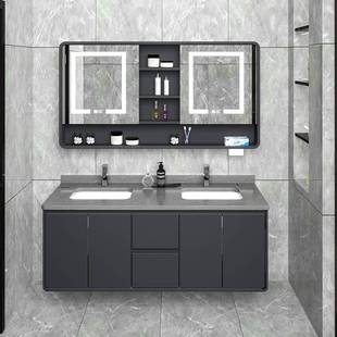 橡木浴室柜组合实木挂墙式洗手洗脸洗面盆洗漱台卫生间卫浴柜
