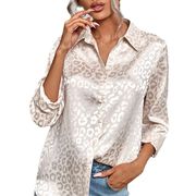 Leopard print shirt long sleeved shirt women豹纹衬衫长袖衬衫