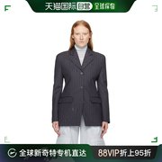 香港直邮潮奢off-white女士海军蓝pinstripefitted西装外套