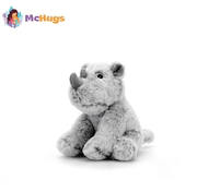 英国McHugs灰色犀牛玩偶可微波炉加热薰衣草毛绒玩具抱枕娃娃公仔