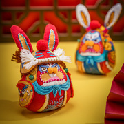 王的手创刺绣手工diy材料，包初学者自绣品，玩偶挂件新年兔子兔儿爷