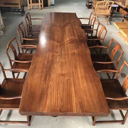 定制实木板材原木整板不规则茶桌椅茶台板松木办公桌餐桌榆木长桌