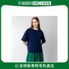 日本直邮LACOSTE 女士Coolmax米兰纹短宽版T恤 轻盈透气 快干材质
