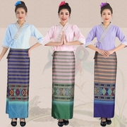 傣族服装女套装西双版纳旅游服装傣族泼水节服饰，裹裙筒裙迎宾服