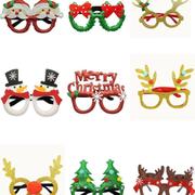 耶诞节眼镜框儿童可爱幼儿园学校表演派对聚会拍照道具创意红色&