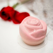情人节6连玫瑰花慕斯，蛋糕硅胶模具法式西点巧克力，情人节花朵烘焙