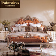 欧式床纯实木雕花，双人婚床美式宫廷，豪华新古典卧室家具