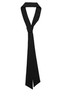 黑色雪纺蝴蝶结领结，细长飘带搭配衬衫丝巾，休闲领带女学院风可定制