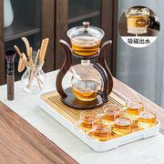 懒人玻璃茶具全自动泡茶器耐热透明功夫茶壶茶杯套装家用会客高U
