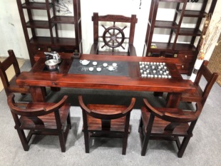 老船木茶桌椅组合新中式，家具套装一体实木，茶台简约茶几客厅泡