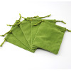 军绿色绒布袋束口抽绳袋饰品，珠宝小号护肤品，布袋子(布袋子)柔软绝美袋