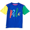拉夫劳伦POLO RALPH LAUREN男童装短袖撞色彩绘字体运动圆领t恤