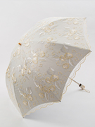 刺绣太阳伞女神蕾丝公主伞，防晒防紫外线，黑胶遮阳伞便携晴雨两用伞