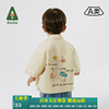 amila男童短袖衬衫2024款儿童宝宝，夏季纯色衬衣，小孩洋气夏装上衣