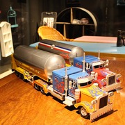 擎天柱美式铁艺油罐车卡车运输车模型摆件家居软装酒吧咖啡厅装饰