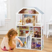 欧美超大男女孩豪华木制娃娃屋儿童大型玩具房子城堡过家家别墅屋