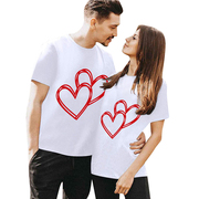 loveheartcoupletshirtloverclothes情侣装，短袖纯棉宽松