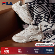 FILA 斐乐山丘鞋老爹鞋女鞋复古运动鞋秋季厚底鞋鞋子户外休闲鞋