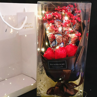 阿尔卑斯棒棒糖果大礼盒装，花束情人节送女友520生日创意零食礼物