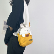 兔子可爱包包女ins日系小众设计学生斜挎包儿童少女单肩帆布小包