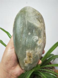 和田玉籽料原石1.2公斤新疆青白青花青玉，籽玉原皮色真皮天然玉石