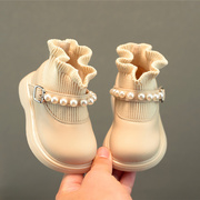 女童鞋秋冬款2023公主鞋，马丁靴1一3岁软底公主皮婴儿靴小童女