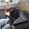 时尚女士手表钢带酷黑色镶钻个性不锈钢圆形石英普通国产腕表