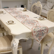简约欧式桌旗茶几旗布床，旗桌巾餐桌，装饰盖布美式刺绣经典客厅桌布