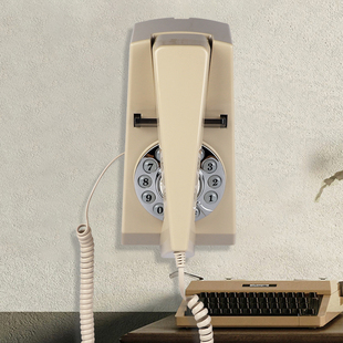 挂墙桌面两用电话机欧式创意复古座机酒店床头桌面分机免打孔