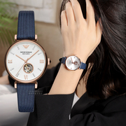armani阿玛尼手表，女时尚满天星，臻蓝皮带机械表ar60020