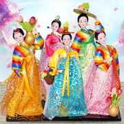韩国朝鲜娃娃人偶人形绢人，娃娃料理酒店婚庆工艺装饰品摆件民俗