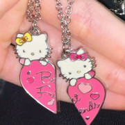 hellokitty项链小红书同款小众女潮酷辣妹男ins情侣，一对学生闺蜜