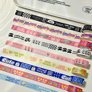 速发复古纸胶带手帐韩系英文欧美杂志手账贴纸美式装饰素材少
