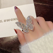 食指戒指女夸张大个性女士2024小众设计高级感不掉色蝴蝶戒子