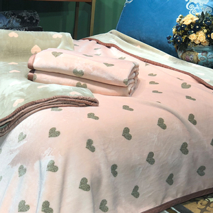 防静电法兰绒毯子床单被子，毛毯冬季加厚铺床双层单人珊瑚绒盖毯