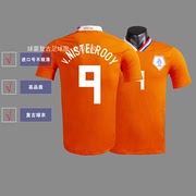 2008荷兰主场球衣9号范尼11号罗本库伊特 7号范佩西复古足球服