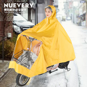 雨披电动车雨衣电瓶车加大摩托自行车骑行单人男女通用长款大红色