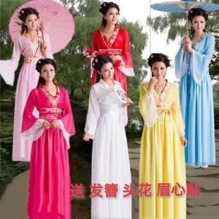 古装服装仙女清新淡雅汉服女中国风成人礼七仙女古代衣服公主小姐