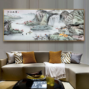 现代中式江山如画山水画十字绣线绣客厅家用大气风景，精准满绣棉线