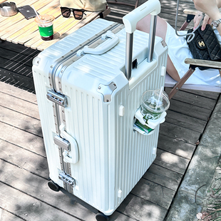 慕途大容量铝框行李箱多功能，网红拉杆箱30寸皮箱万向轮旅行箱男女