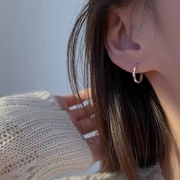 纯银耳环圈圈极简设计小众，设计精致个性耳扣2023年气质耳圈冷淡风